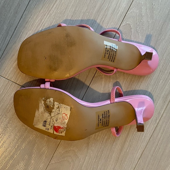 Steve Madden Pink Strappy Heeled Sandals - Picture 4 of 5